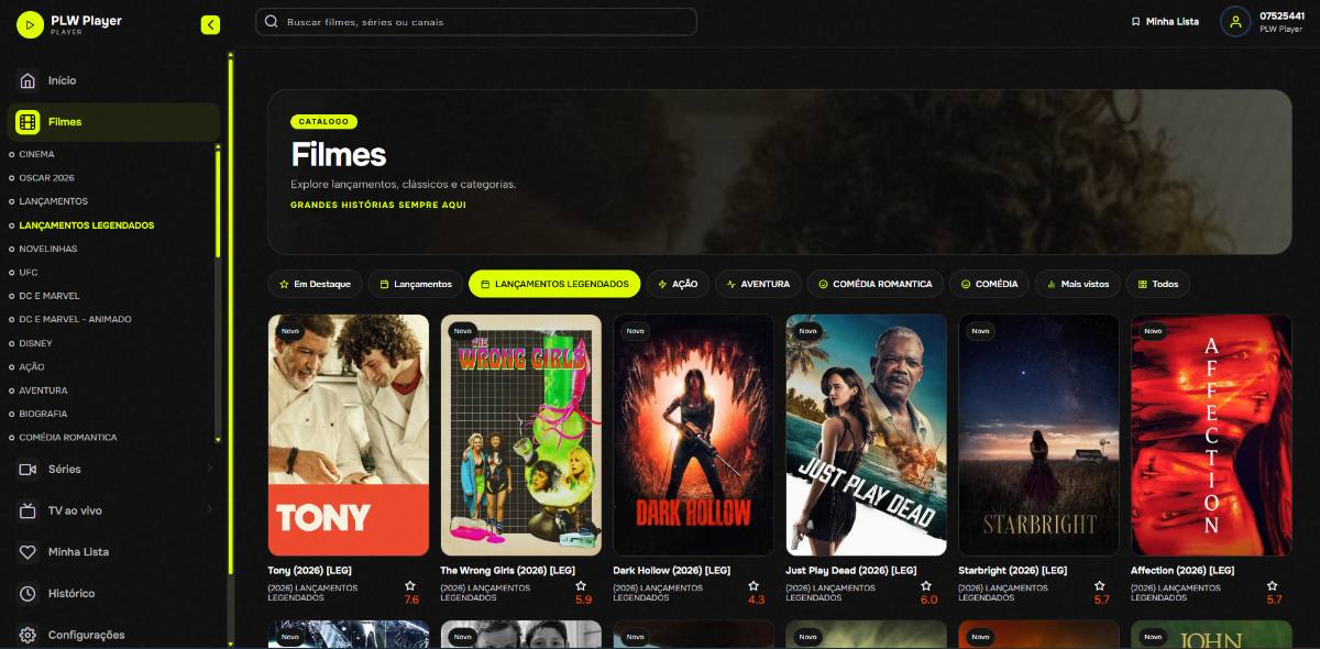WebPlayer IPTV 2026 – Player Online para Filmes, Séries e TV ao Vivo com Painel White Label