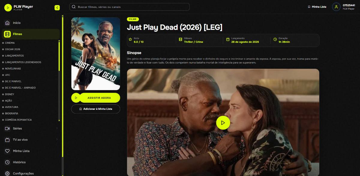 WebPlayer IPTV 2026 – Player Online para Filmes, Séries e TV ao Vivo com Painel White Label
