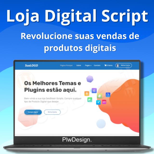 Loja Para Vender Produtos Digitais WordPress Completa