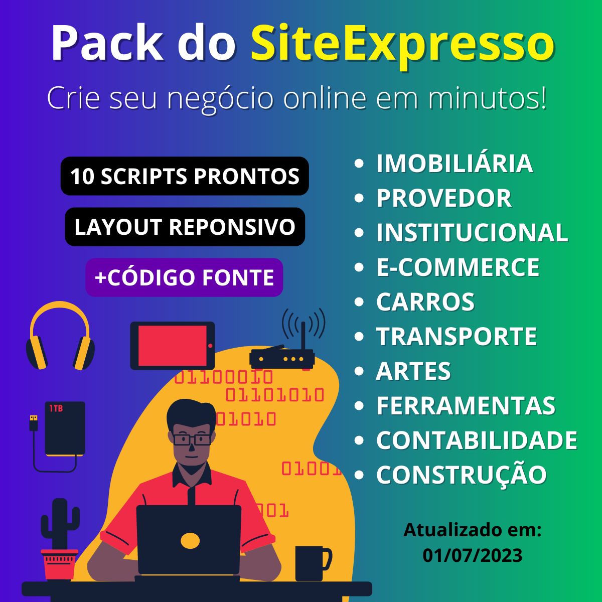 Pack do SiteExpresso – 10 Scripts de Sites Prontos com Painel Administrativo 2023
