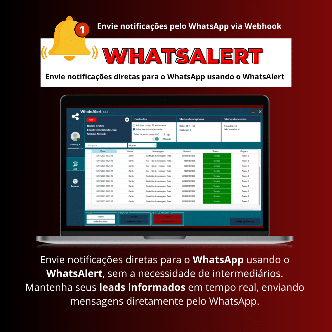 Software WhatsAlert V1.2.8 - Envie notificações pelo WhatsApp via Webhook