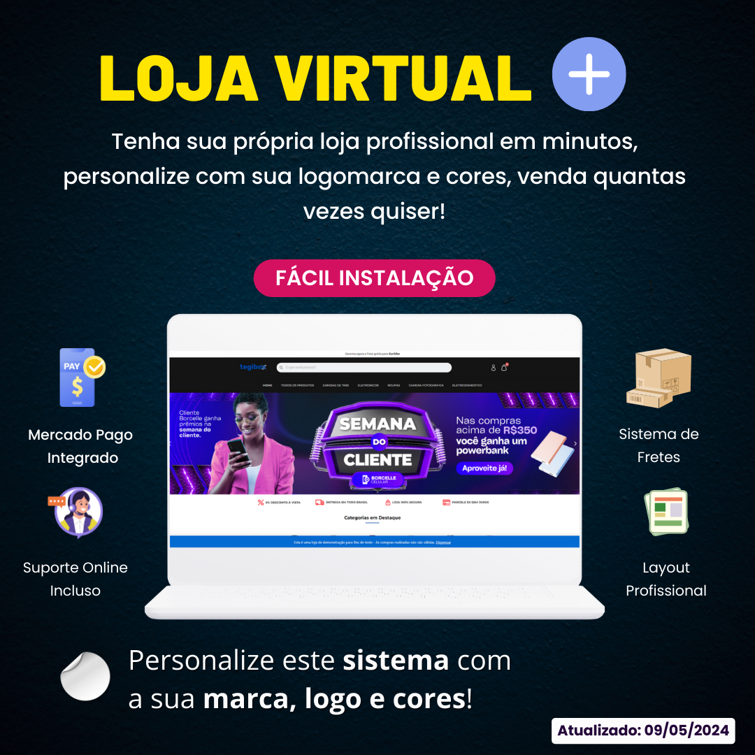 Script para Loja Virtual Plus WordPress de Fácil Instalação 2024