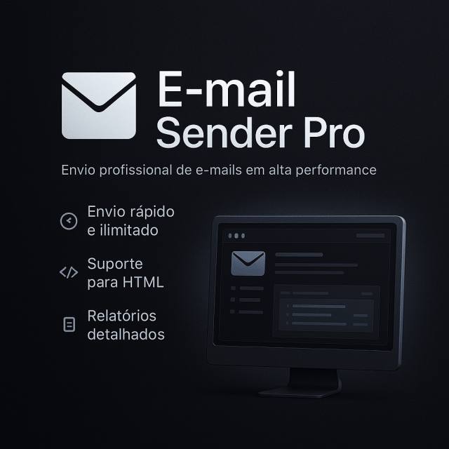 Sender Email PRO – Plataforma de Envio de E-mails em Massa com SMTP Ilimitado