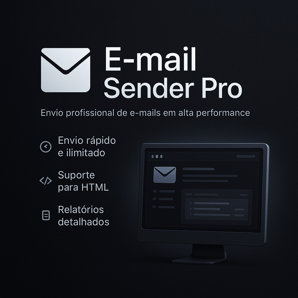 Sender Email PRO – Plataforma de Envio de E-mails em Massa com SMTP Ilimitado