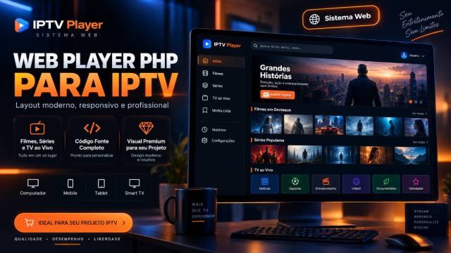 Sistema Web para IPTV com Painel Administrativo, White Label e Renovação PIX