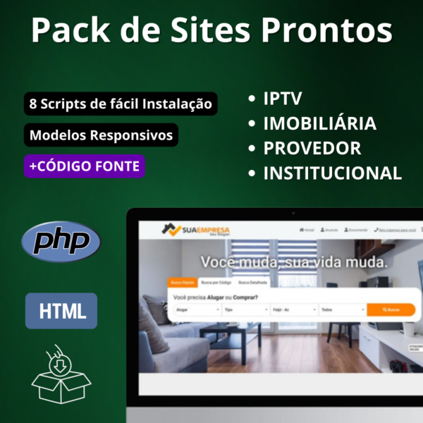 Pacote com Scripts para Sites Prontos PHP 2023