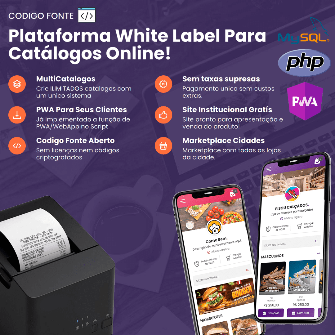 Plataforma Php Para Catálogos Online Multi Lojas White Label