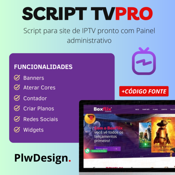 Script para Site Pronto de IPTV - TVPRO 1.0