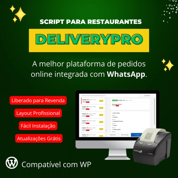 Script para Restaurantes DeliveryPRO 1.0 WordPress