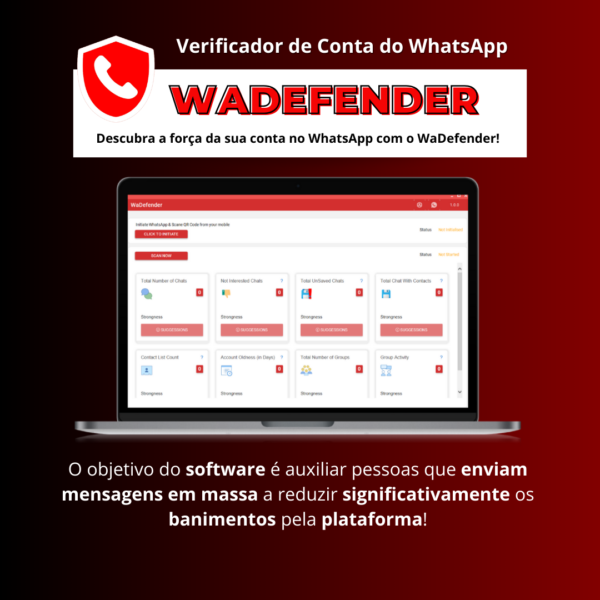 Software WaDefender - Verificador de Força de Conta do WhatsApp 2024