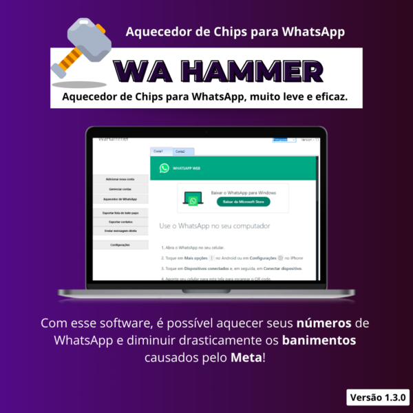 Software WaHammer - Potencialize seu WhatsApp com Aquecimento 2024