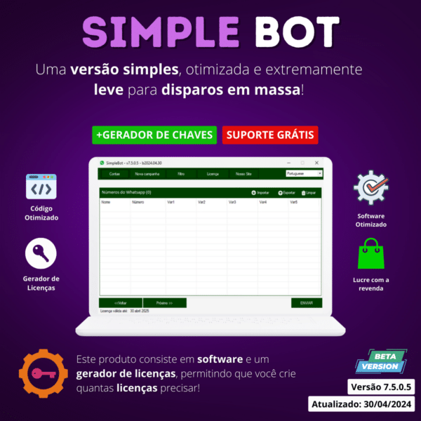 Software SimpleBot - Disparador para WhatsApp 2024