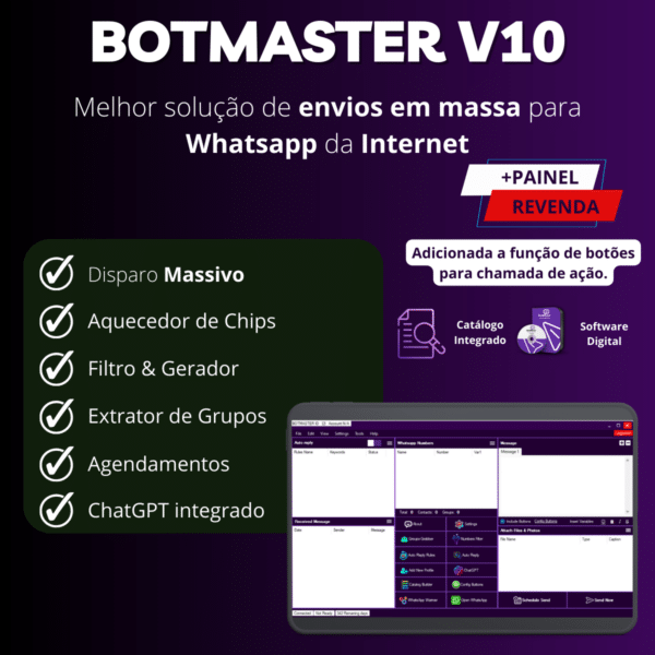 BotMasterID v10 - Disparador Massivo para WhatsApp 2024