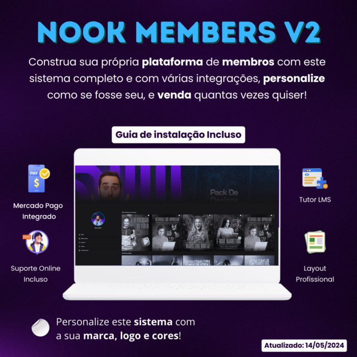 Script para Área de Membros – Nook Members V2 WordPress 2024 – Clube ...
