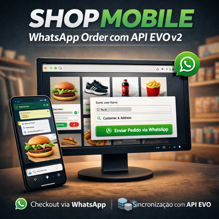 Shop Mobile – Sistema de Pedidos via WhatsApp com Catálogo Online em PHP (API EVO v2)